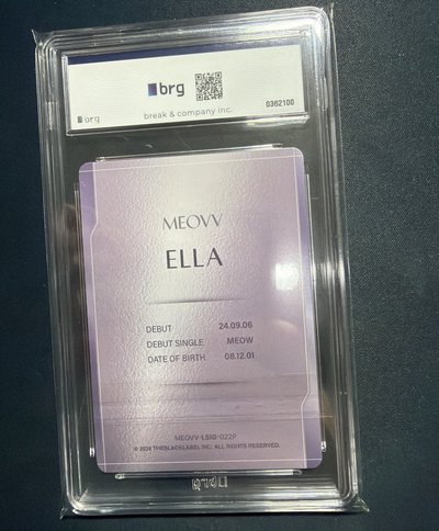TELECA ELLA簽名卡 印簽限量卡       34/50  BRG鑑定 