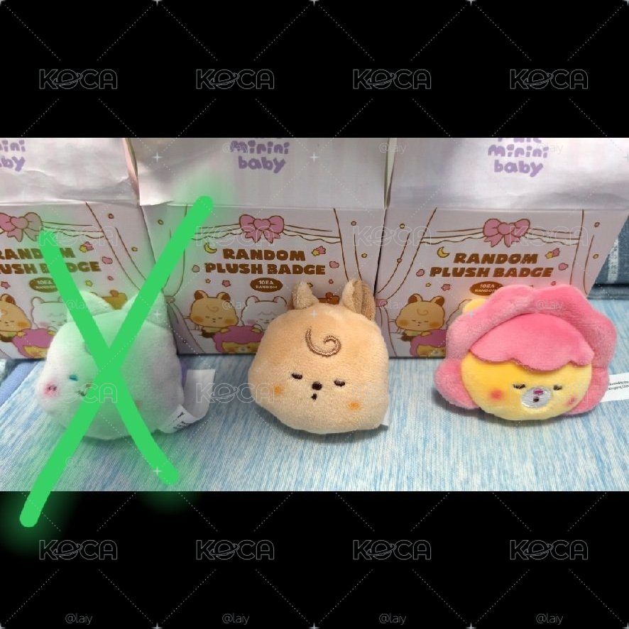 minini baby徽章兩個-閉眼麵+娟