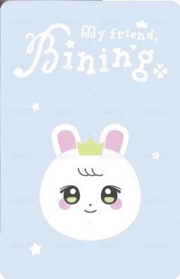 26 fc Bining舒壓玩具 周邊卡  背面