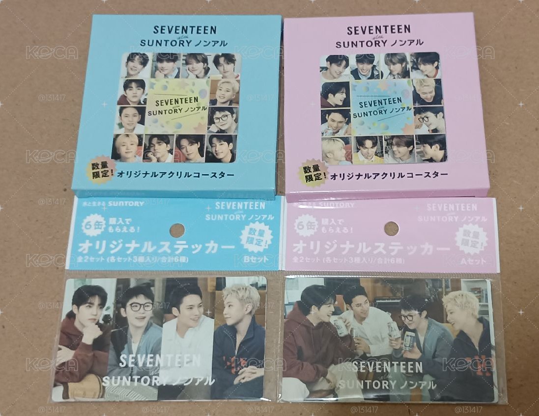 三得利代言 壓克力杯墊+貼紙組
