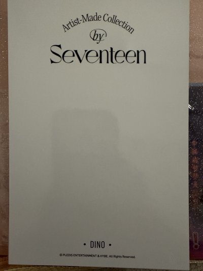 SEVENTEEN DINO成員自製商品 小卡明信片