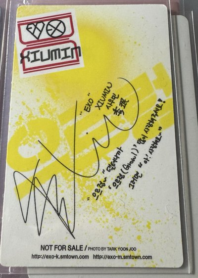 EXO XIUMIN GROWL專輯卡 
