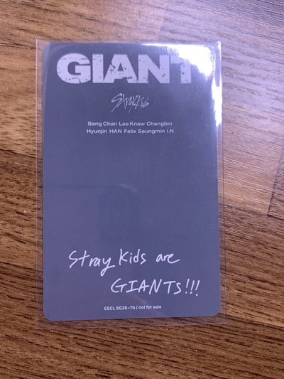 GIANT 專輯卡 初回生產限定盤B