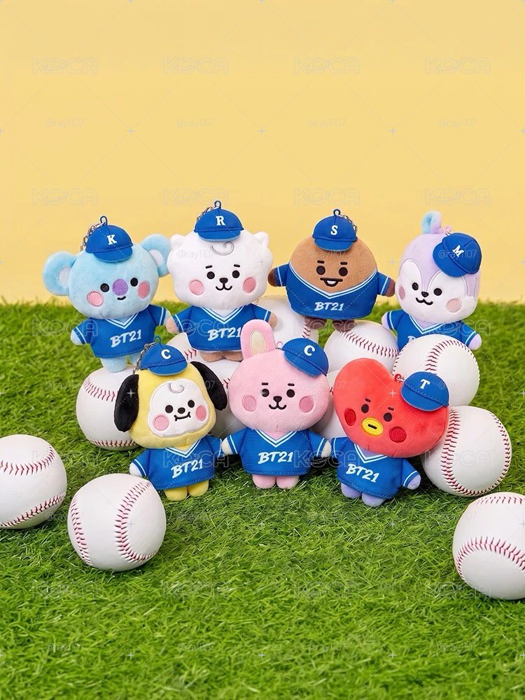 [預購］BT21棒球手指玩偶鑰匙圈