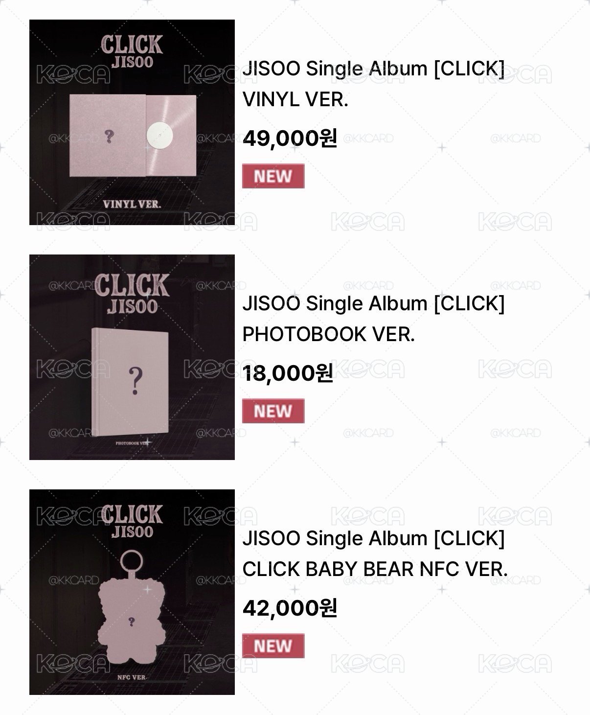 預購 BLACKPINK JISOO CLICK專輯