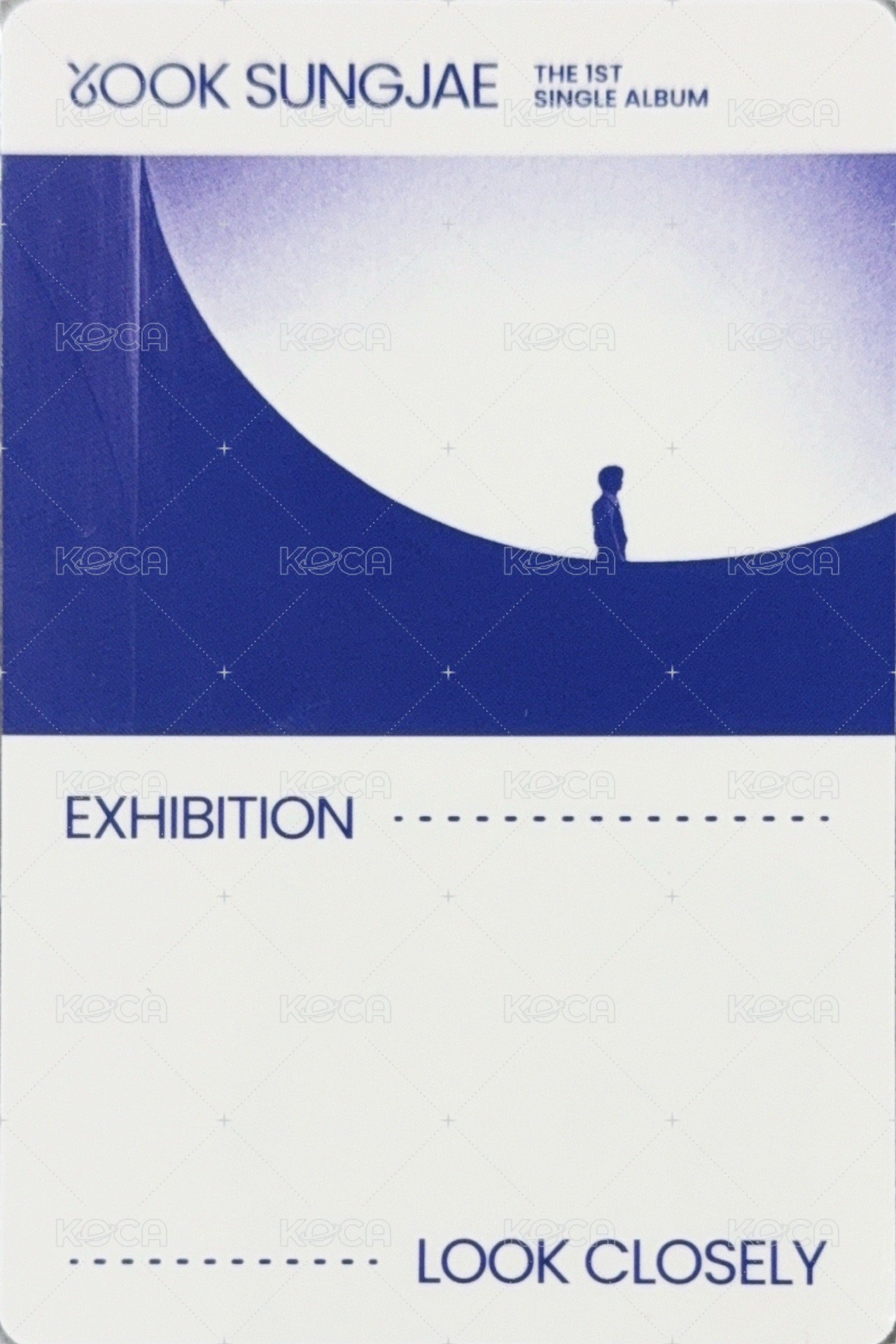 《EXHIBITION : Look Closely》首張個人單曲 專輯卡 Poca電子專 Hall 1 ver. 背面