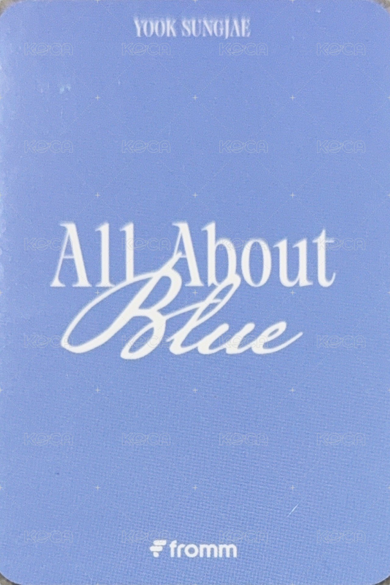 All About Blue 首張個人迷你專輯 fromm 特典卡 Photo Event 背面