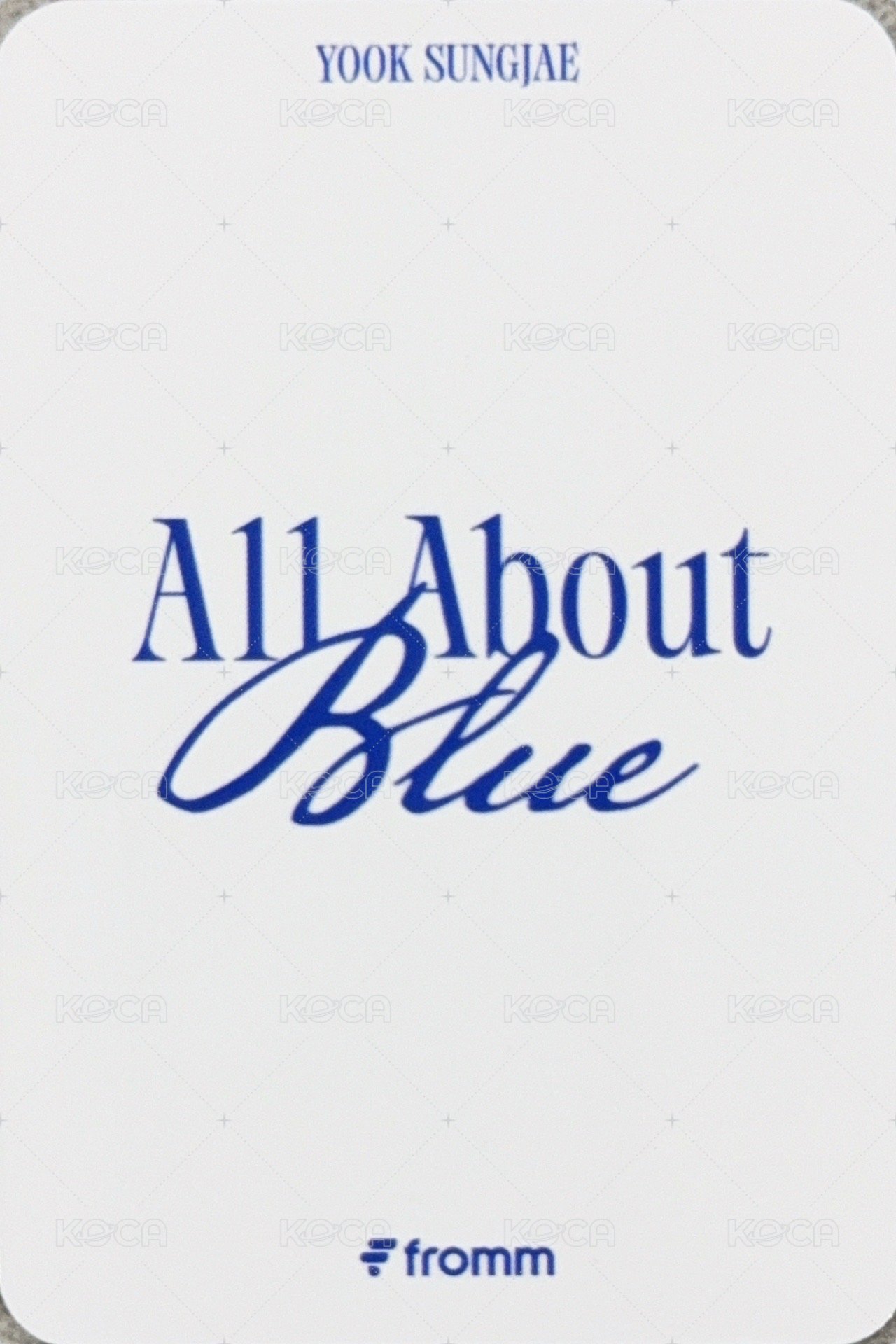All About Blue 首張個人迷你專輯 fromm 簽售卡 視通 背面