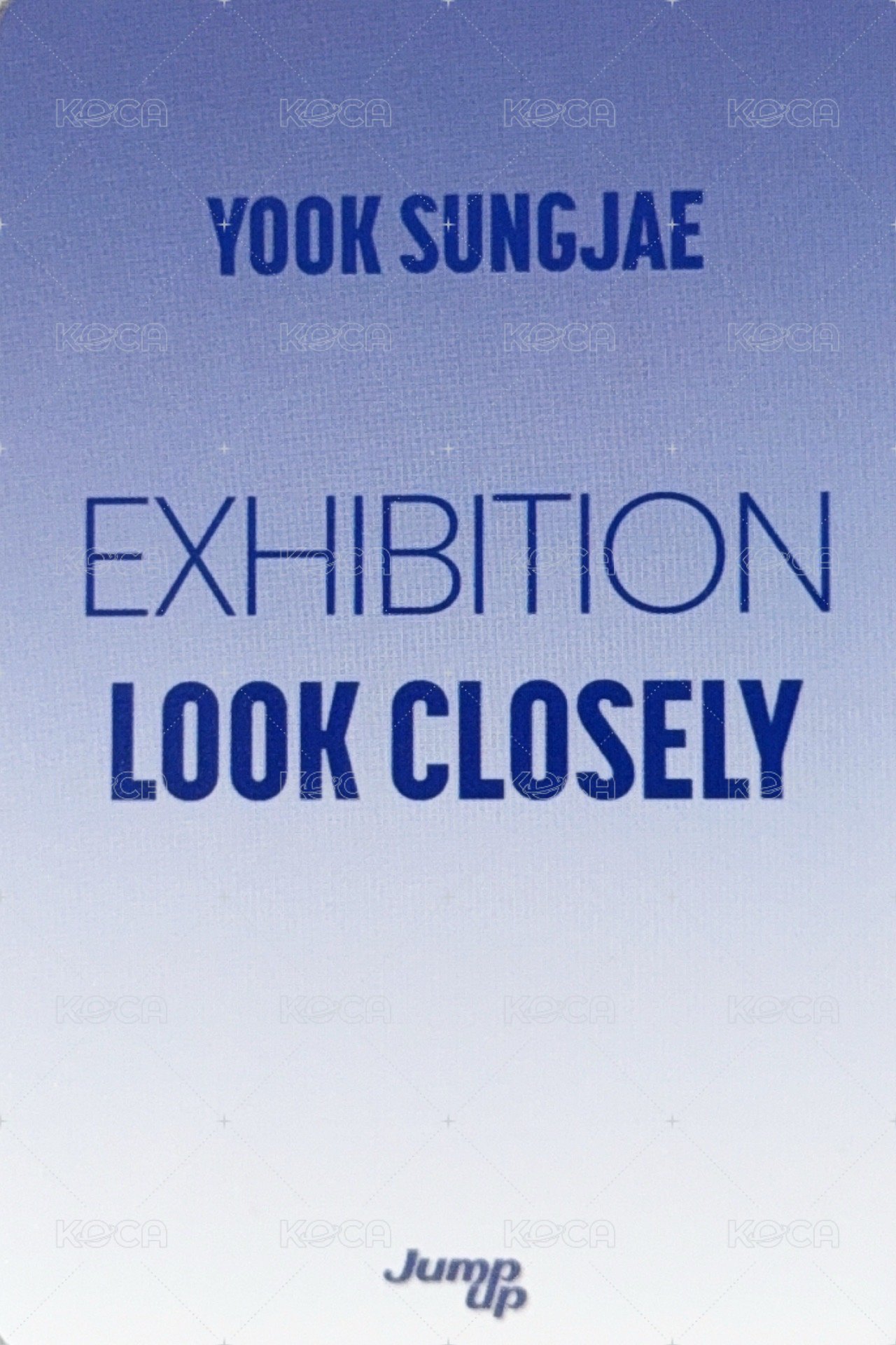 《EXHIBITION : Look Closely》首張個人單曲 ju 簽售卡  背面