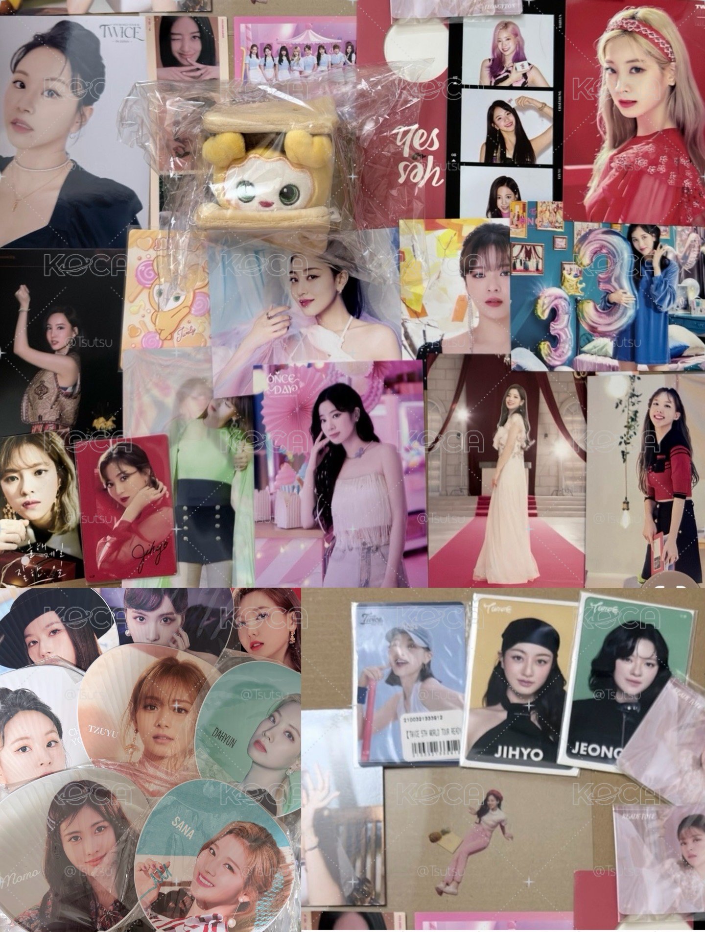 （現貨整圖出含8支扇子 全新未拆餅乾效娃💛）TWICE 志效 lovelys jively 娃娃 扇子