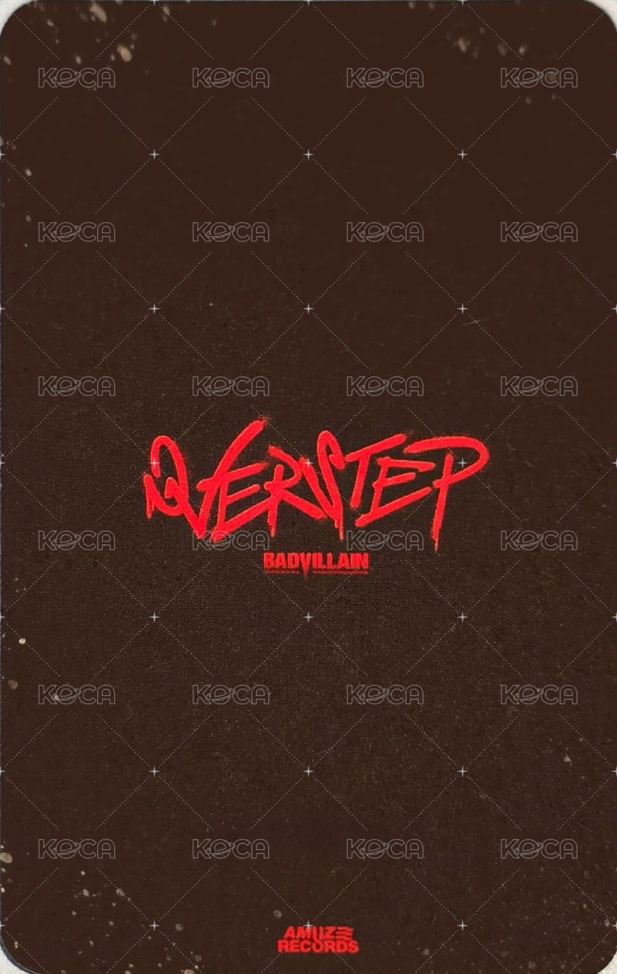 OVERSTEP   amuze records 線下 簽售卡  背面