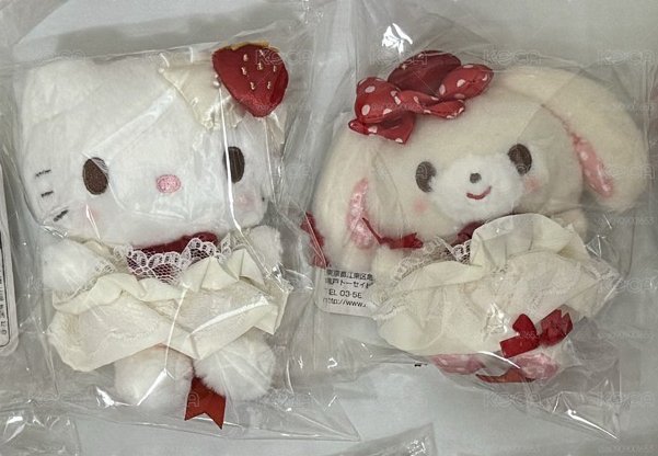 Sanrio 三麗鷗 草莓蛋糕 Kitty 蹦蹦兔 吊飾娃娃
