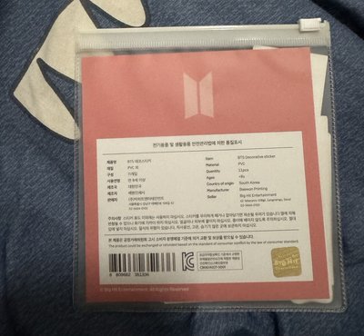 bts 快閃店 貼紙小包