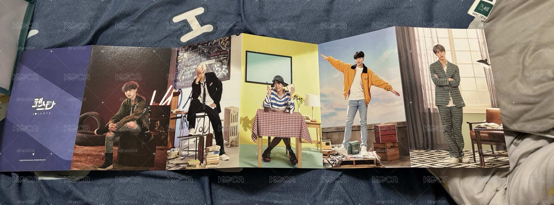 bts acccordion postcard