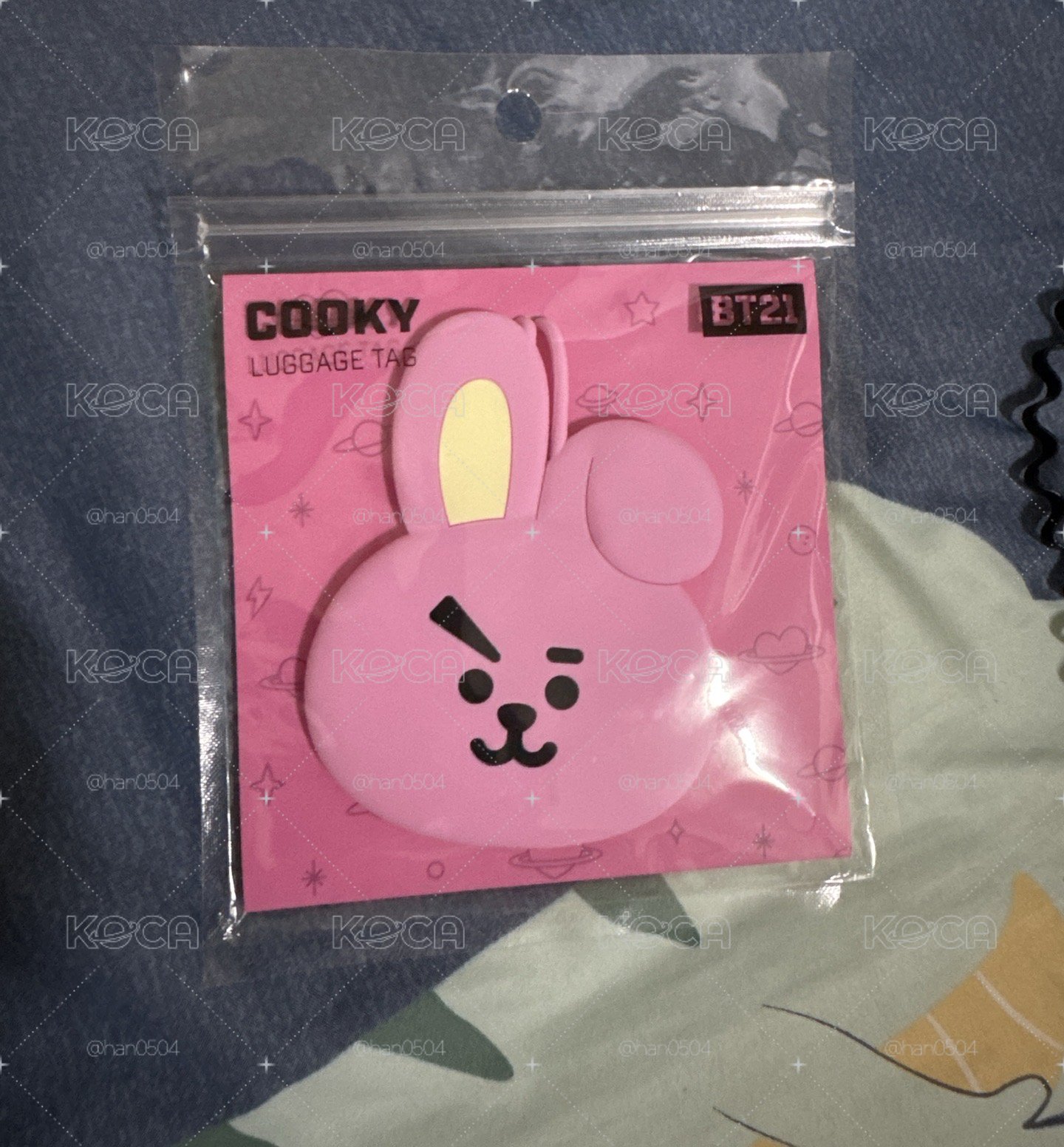 bt21 cooky 行李吊牌