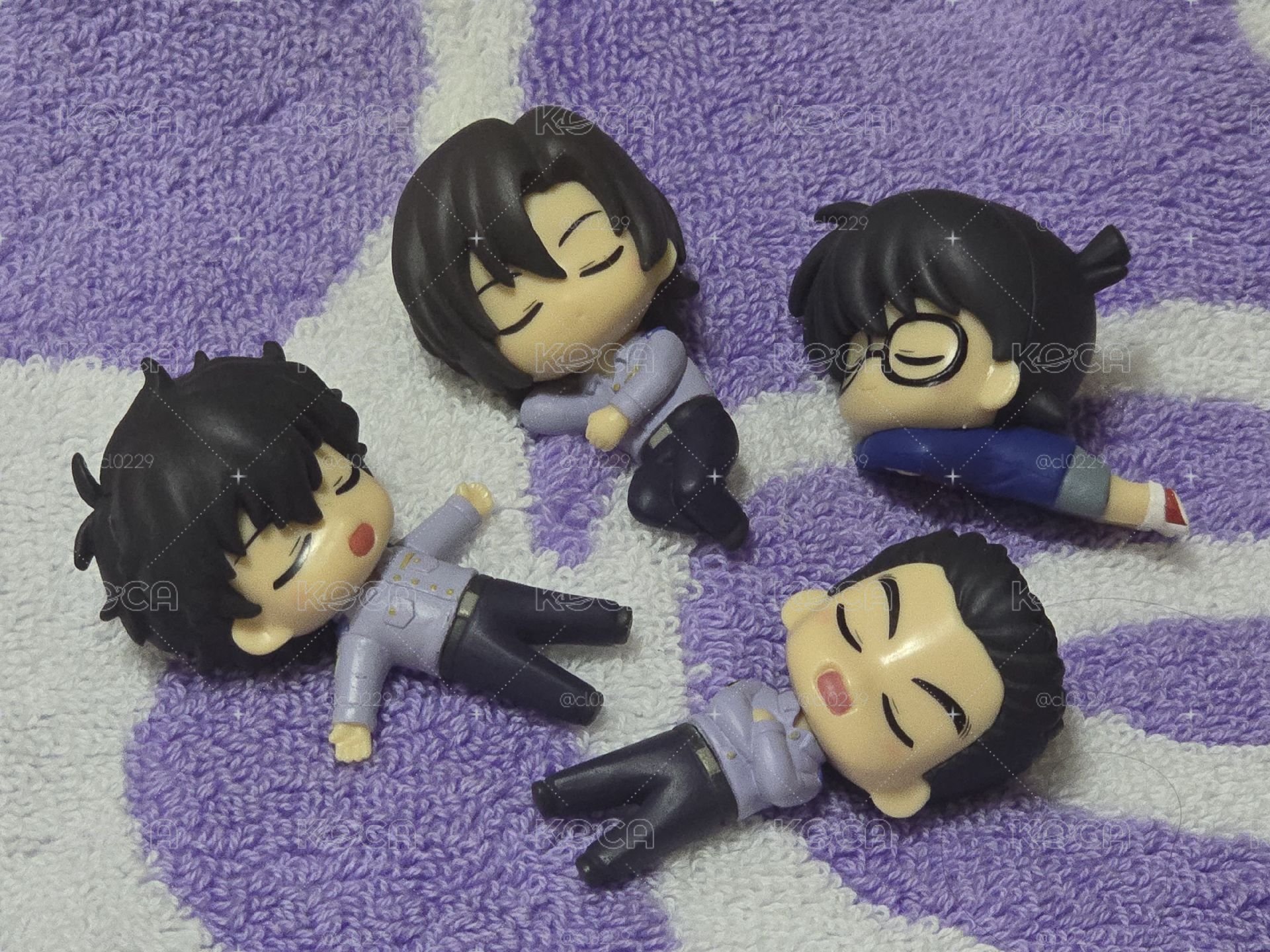 松田＆研二＆班長＆柯南_睡眠公仔