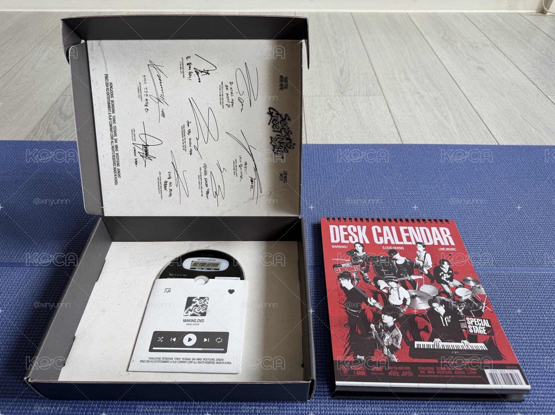 ATEEZ 2025年曆組 外盒+月曆+海報+DVD