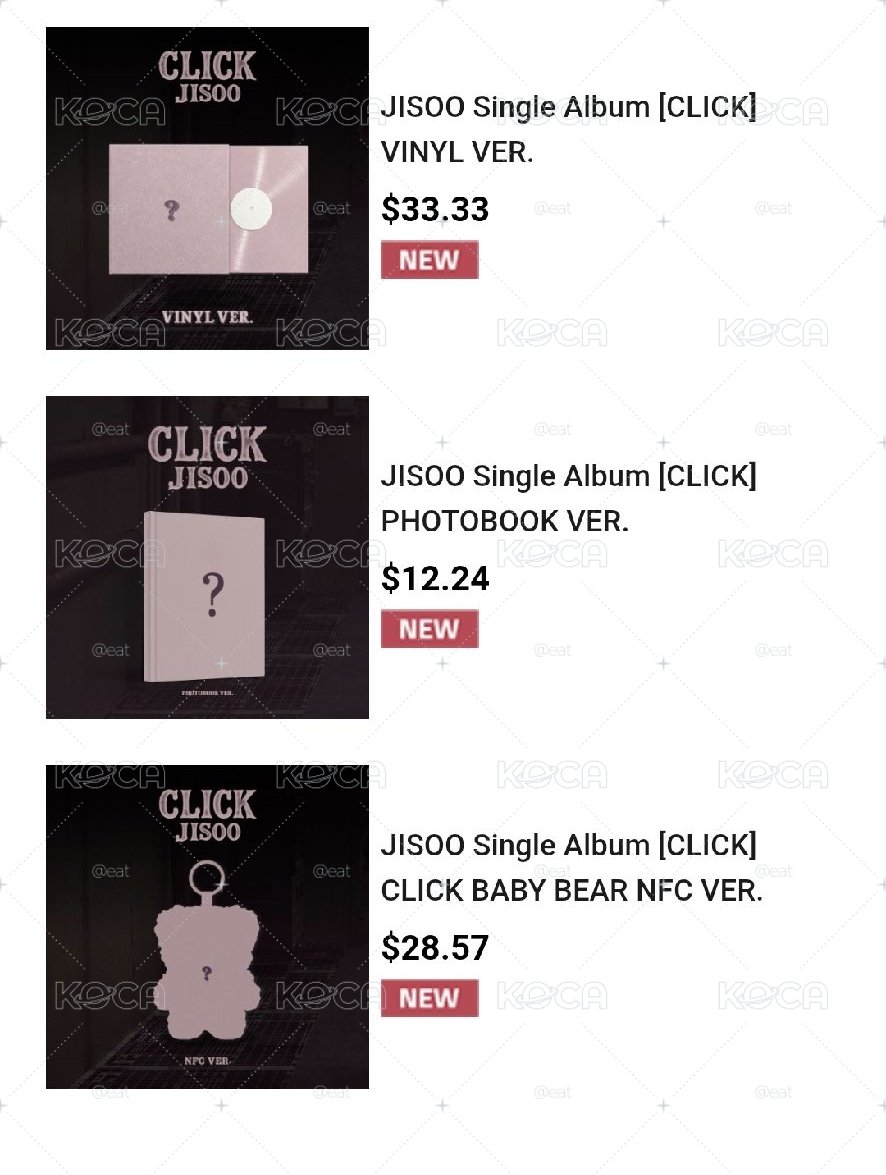 Jisoo click 只有專輯無特典9/2截止