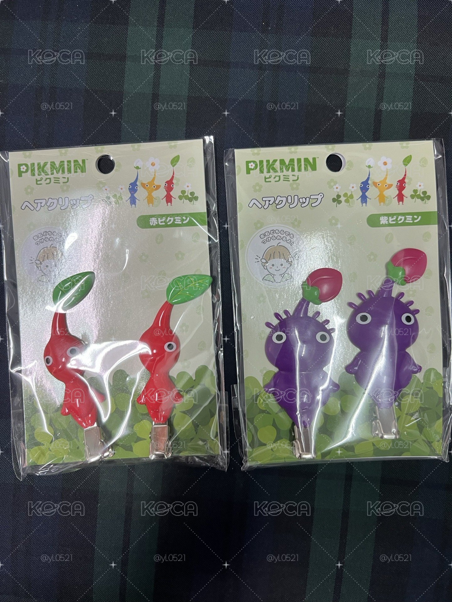 皮克敏 髮夾 紫皮紅皮