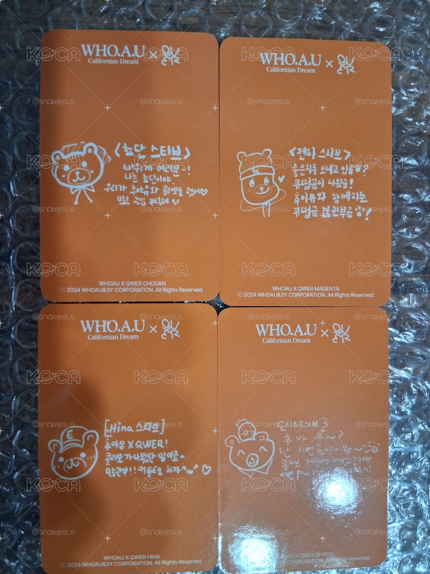 WHO.A.U 滿額卡一套