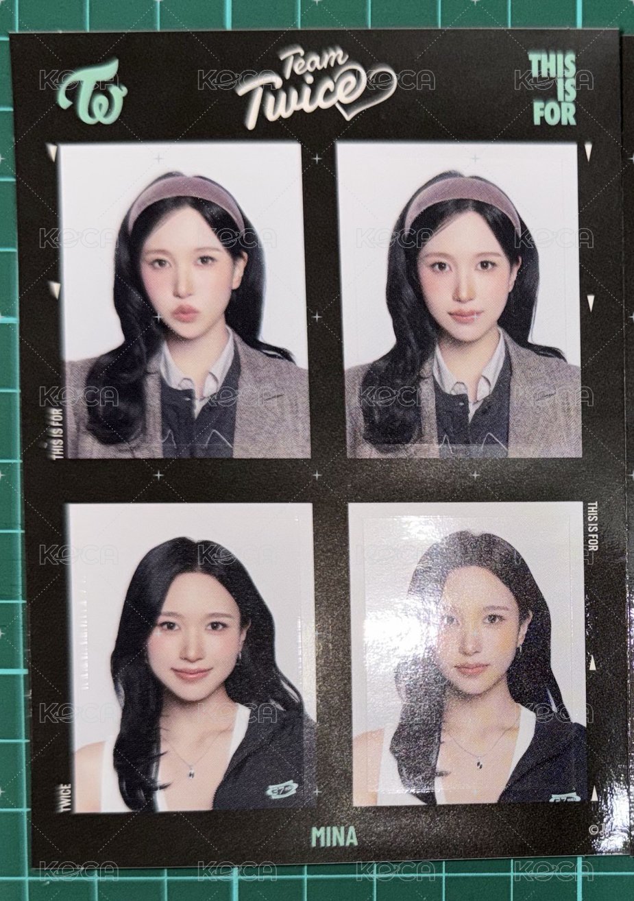 Mina+定延證件照貼紙