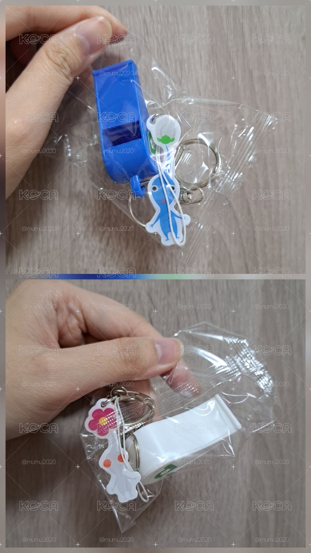 《默認出廠傷,可看對光影片,請聊聊》韓國cu 吊飾 哨子糖 確認款 藍色 白色(內袋未拆,有外袋跟糖果)