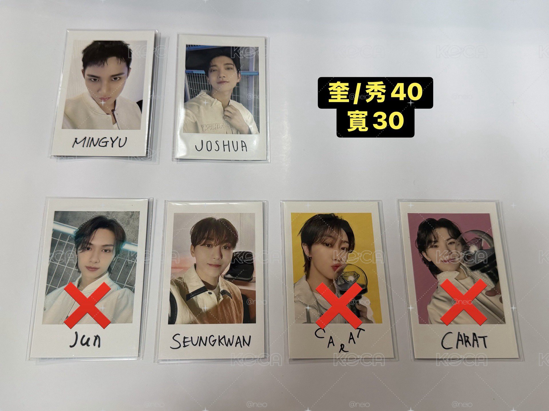 seventeen follow again 拍立得小卡