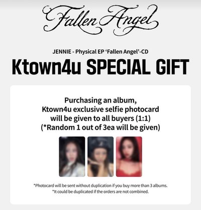 JENNIE - Fallen Angel (k4/WM/EL特典）