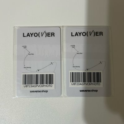 BTS 防彈少年團 金泰亨 V Layover wvs 首週 特典 