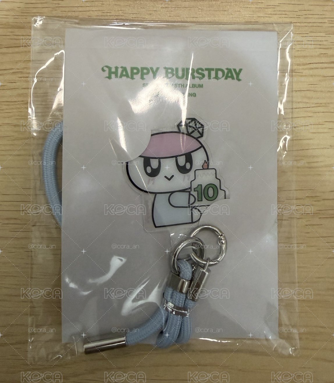 蹦蹦10週年手機短掛繩(藍)