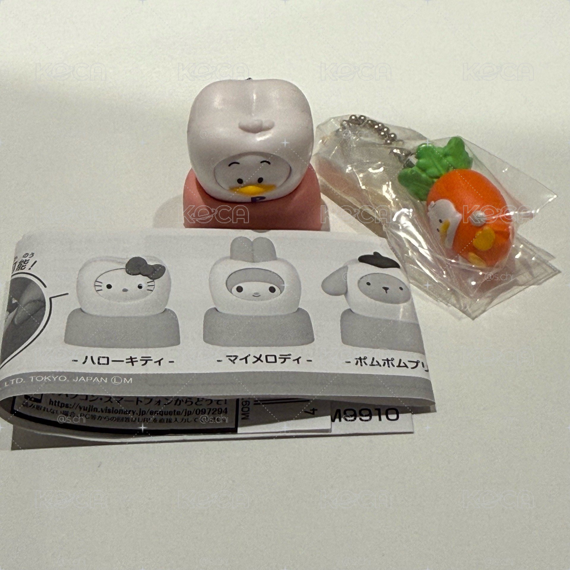 貝克鴨 牙齒公仔+紅蘿蔔裝吊飾