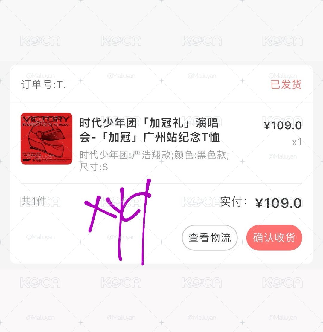 嚴浩翔廣州T 黑色s碼 全套未拆
