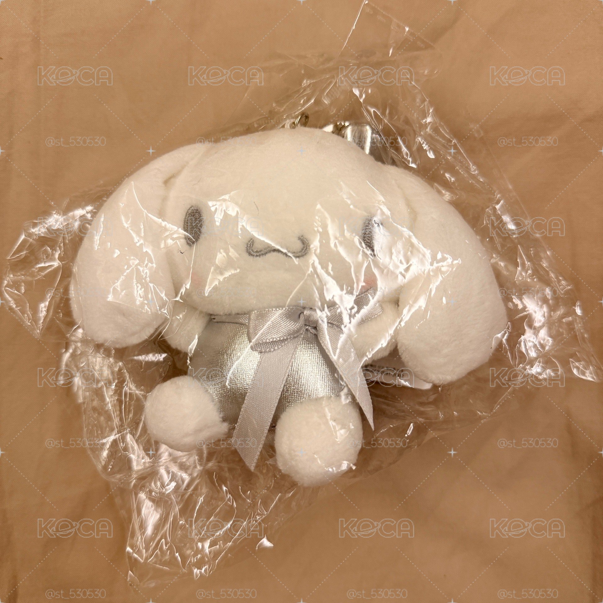 韓國大耳狗銀色吊飾 吊娃 