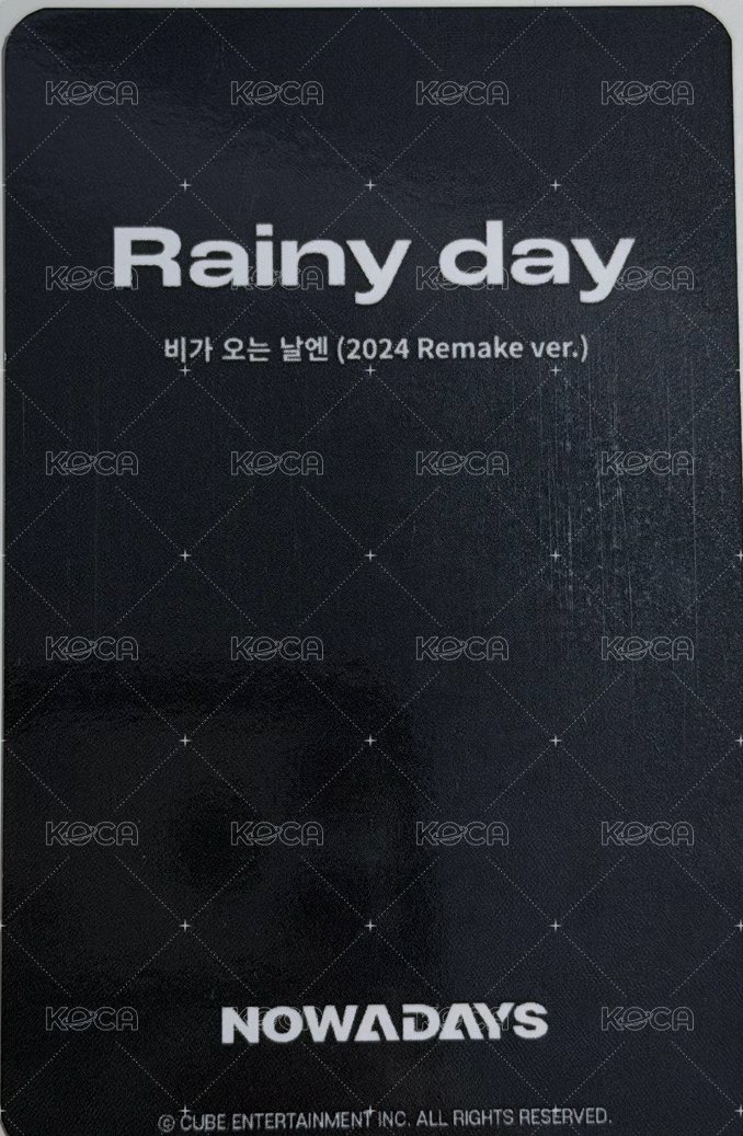 Rainy day (2024 Remake ver.) 打歌卡 雨日打歌卡 背面