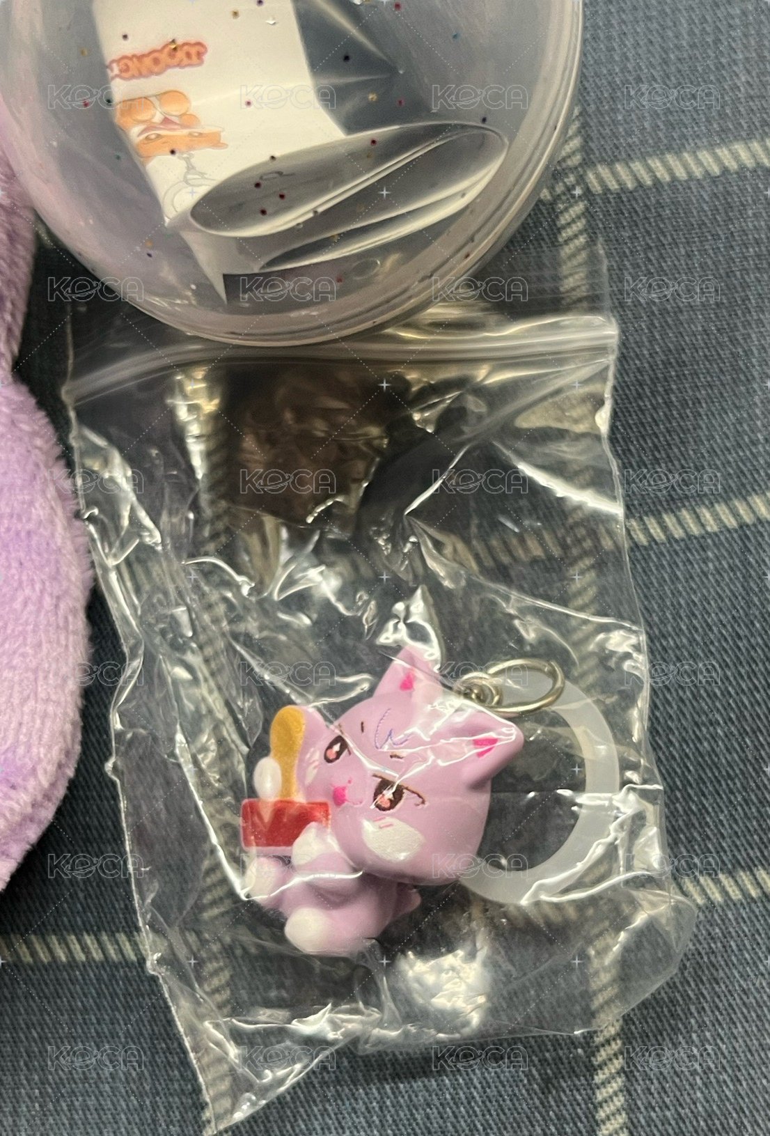 隨機紫貓公仔吊飾