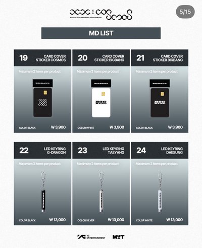 BIGBANG主要展覽周邊