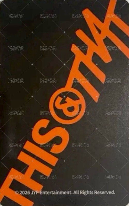 THIS & THAT 專輯卡 THIS ver. 背面