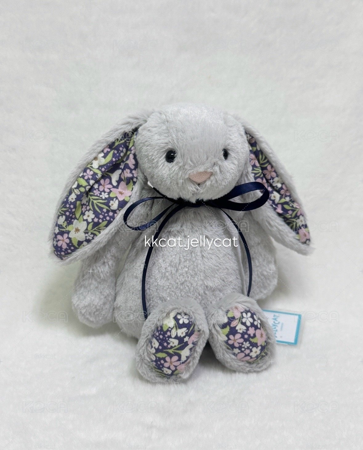 現貨.18銀碎花邦尼兔