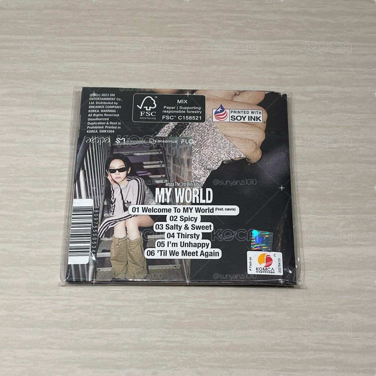 aespa karina 柚 MY WORLD Poster Ver. 專輯 全新未拆專