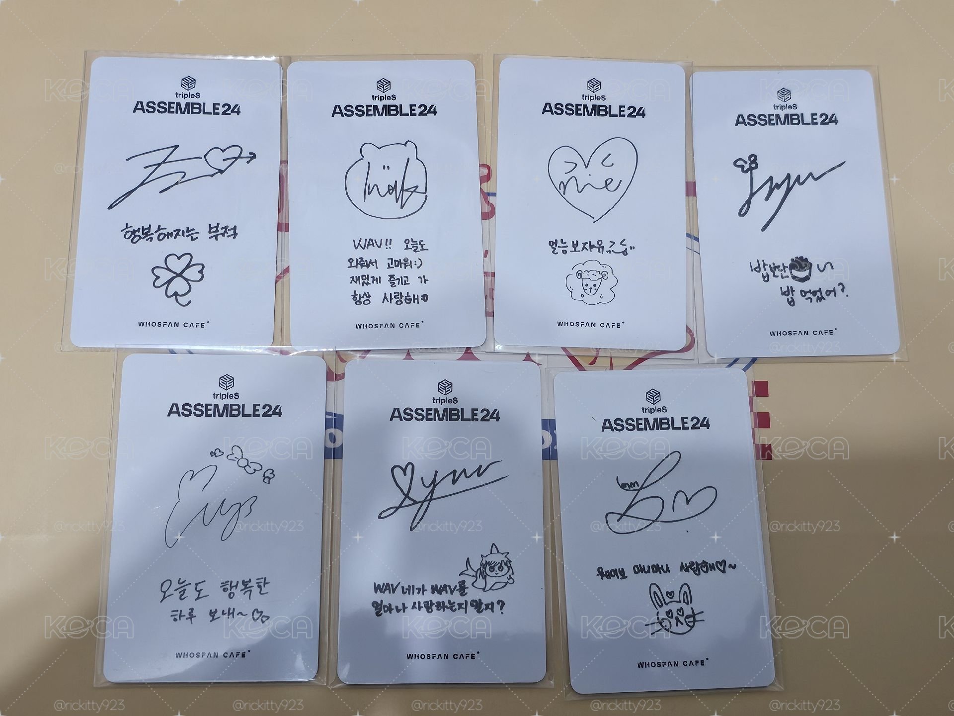 tripleS Assemble24 WhosfanCafe 線下快閃店 留言卡 隨機卡