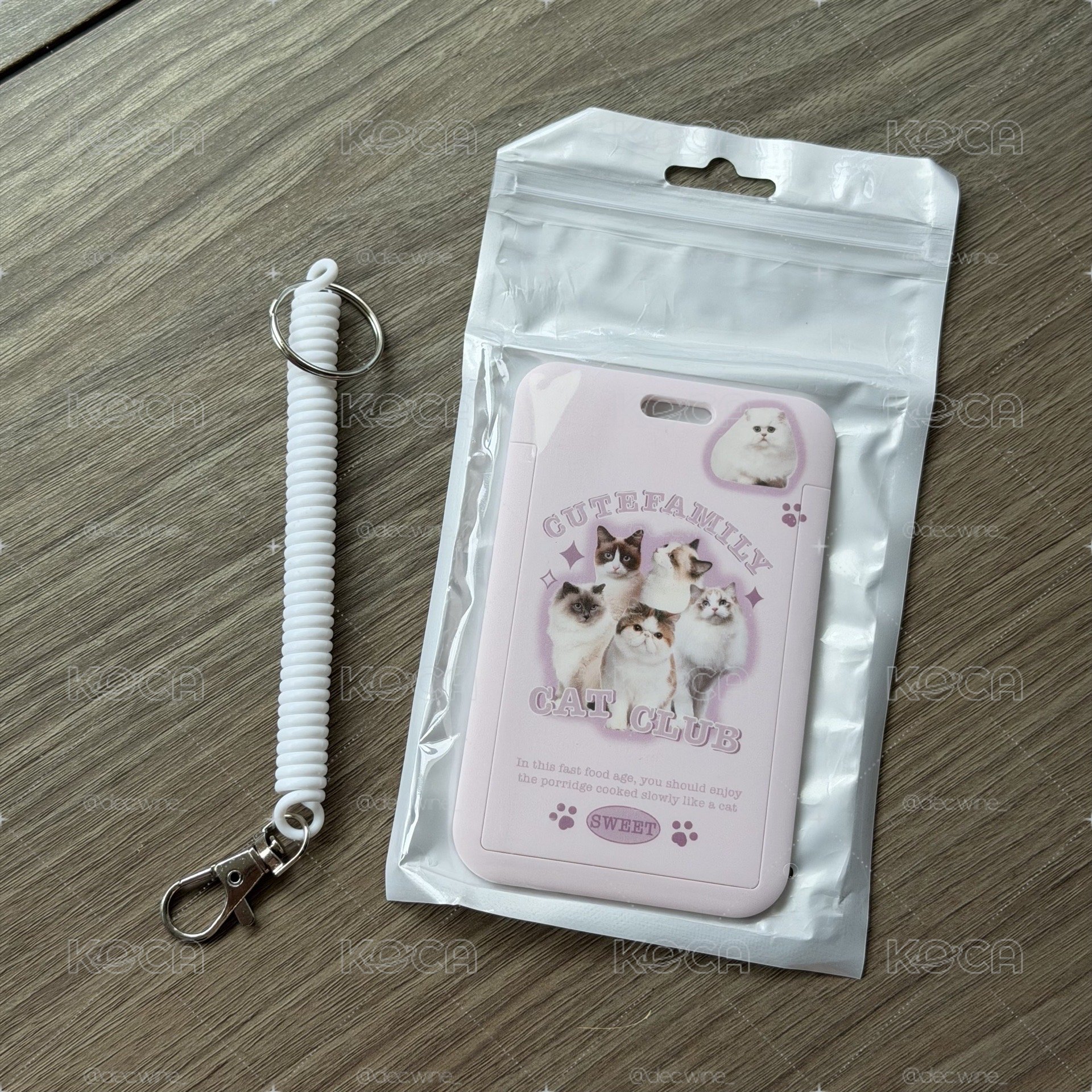最後一個 喵喵滑蓋卡套附彈簧繩 全新