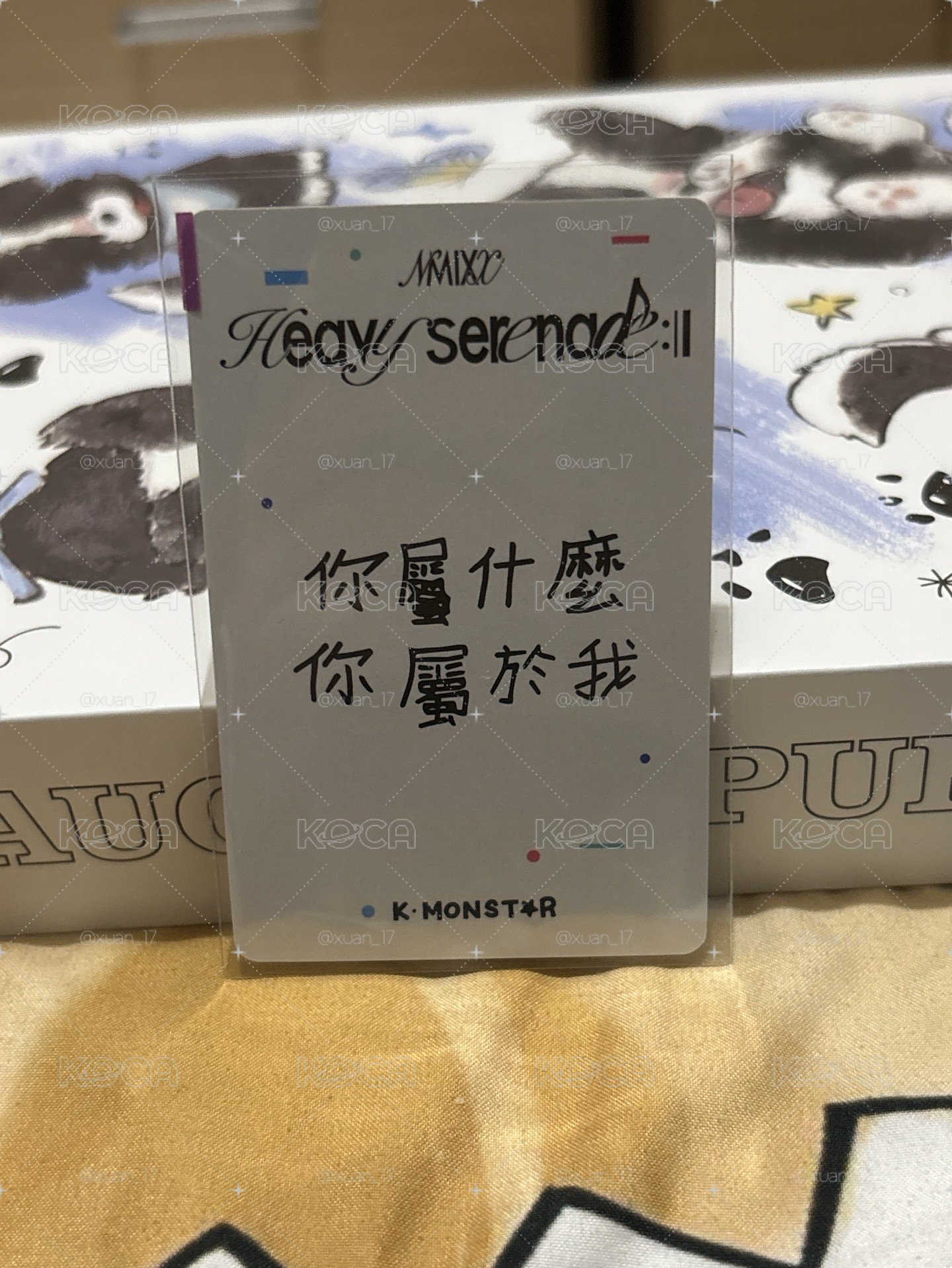 Heavy Serenade km 1.0 高雄 簽售卡 被指到的人請幸福（中背：你屬什麼 你屬於我）