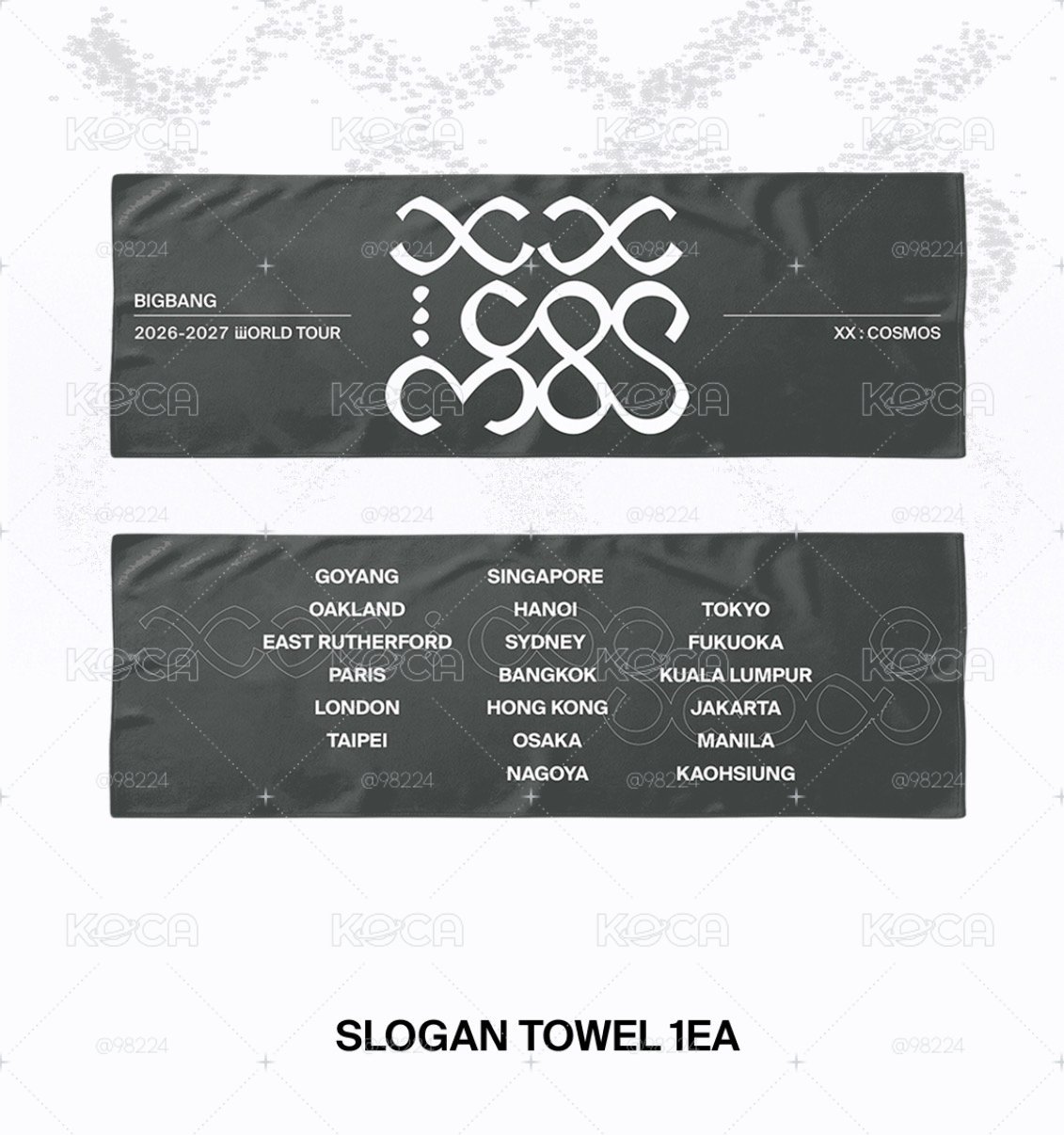 BIGBANG TOUR SLOGAN TOWEL演唱會周邊 毛巾 巡迴標語毛巾