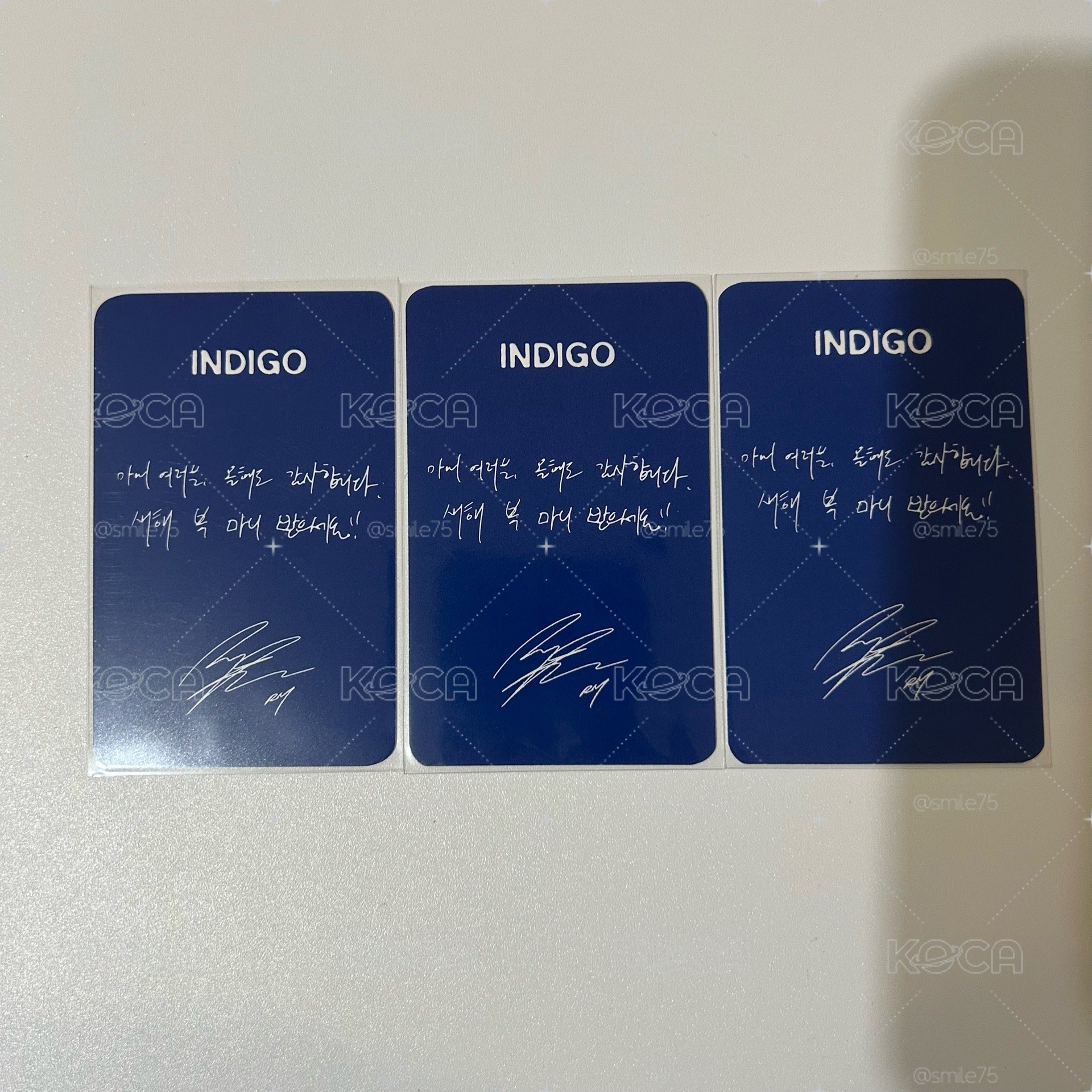 金南俊 RM indigo pst 幸運卡 LD