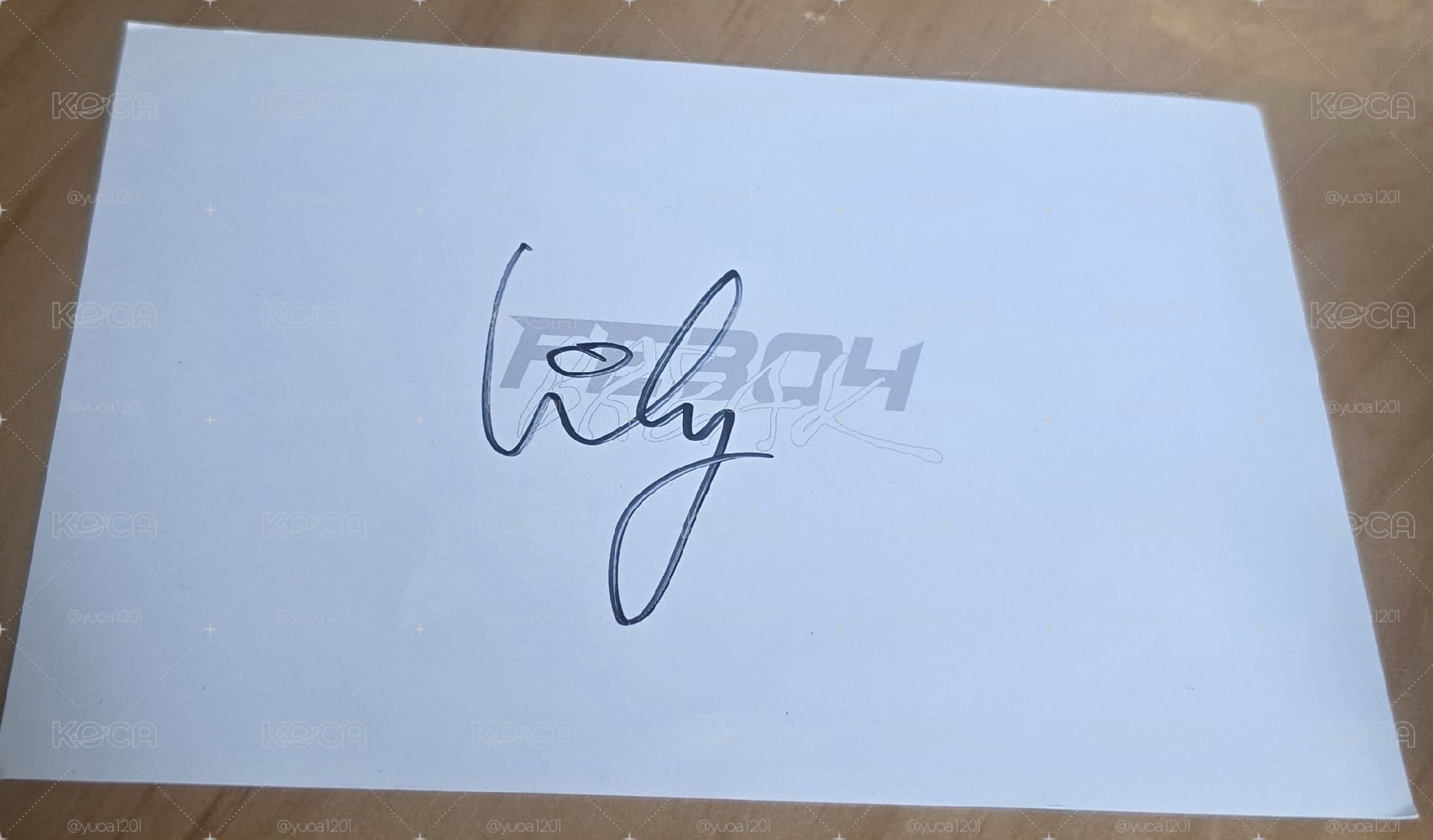 lily親簽明信片