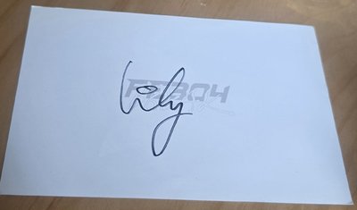 lily親簽明信片