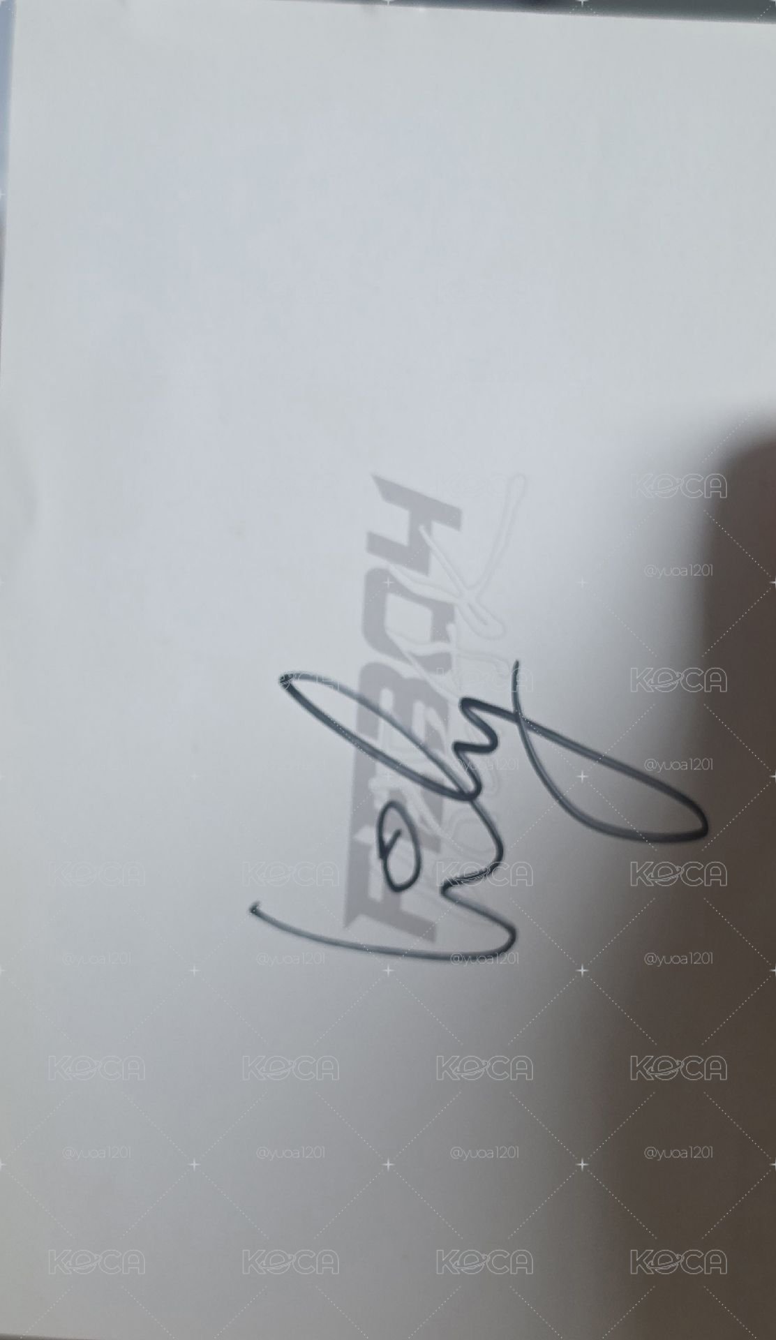 lily親簽明信片