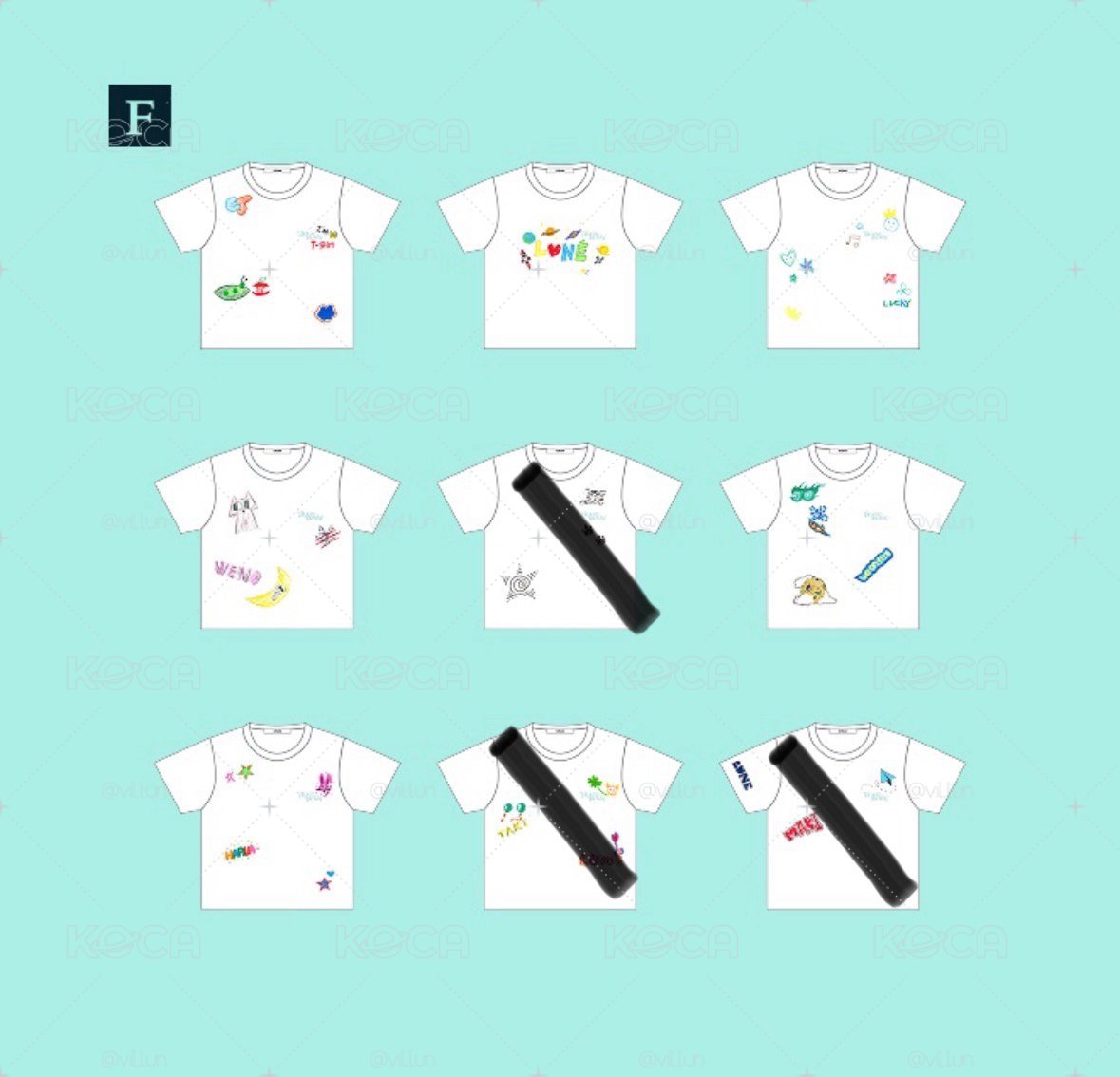 BTW 安可場 成員繪製塗鴉T