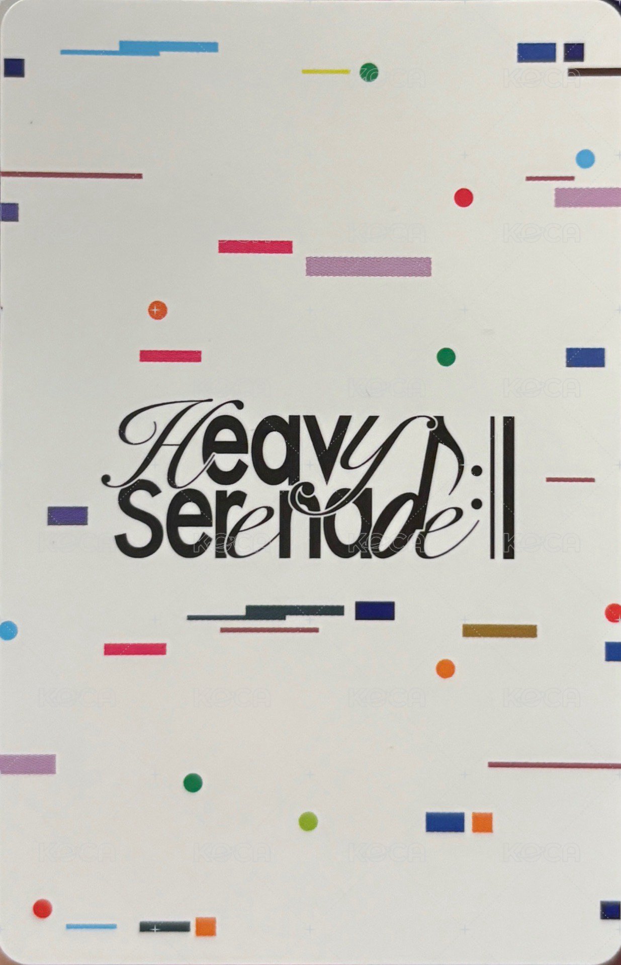 Heavy Serenade 電子專 專輯卡 Jacket 背面