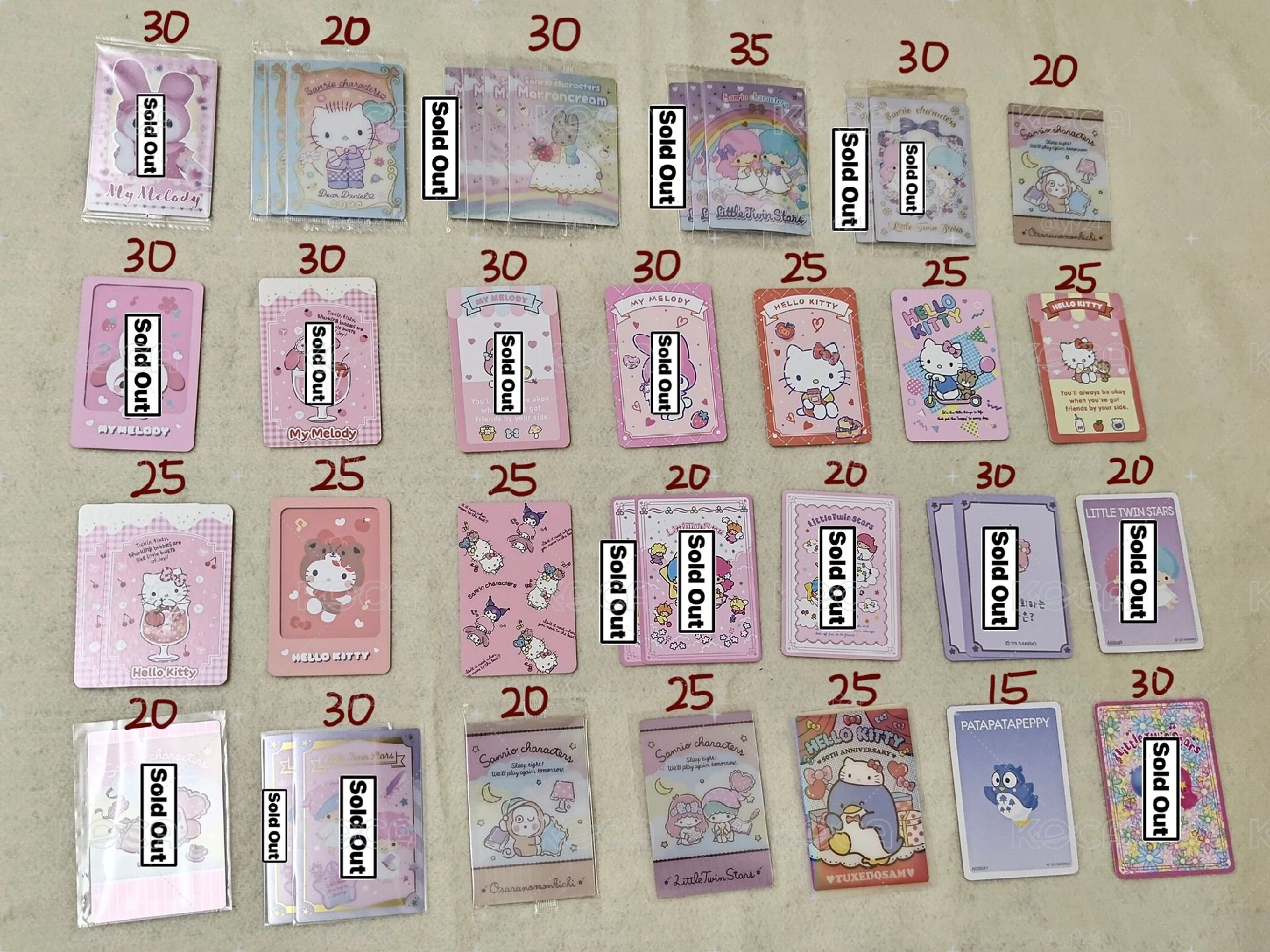 （勿直接下單）萬代 三麗鷗 餅卡 食玩卡